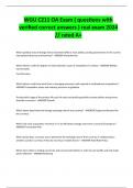 WGU C211 OA Exam &lpar; questions with  verified correct answers &rpar; real exam 2024  &sol;&sol; rated A&plus;
