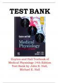 Guyton and Hall Textbook of Medical Physiology 14th Edition Test Bank by John E&period; Hall&comma; Michael E&period; Hall