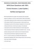 SATA Exam Questions with 100&percnt; Correct Answers &vert; Latest Update &vert; Verified and Approved