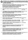 CERTIFIED LEGAL MANAGER ALA EXAM NEWEST 2024-2025 COMPLETE  110 QUESTIONS AND CORRECT DETAILED ANSWERS WITH RATIONALES  &lpar;VERIFIED ANSWERS&rpar; 