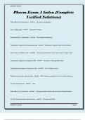 Pharm Exam 4 Galen &lpar;Complete Verified Solutions&rpar;