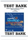 Test Bank For Phipps' Medical-Surgical Nursing&colon; Health and Illness Perspectives 8th Edition By Frances Donovan Monahan