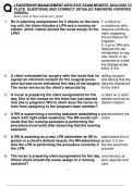 LEADERSHIP MANAGEMENT HESI EXIT EXAM NEWEST 2024-2025 COMPLETE QUESTIONS AND CORRECT DETAILED ANSWERS &lpar;VERIFIED ANSWERS&rpar;