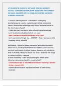 ATI RN MEDICAL SURGICAL WITH NGN 2024-2025 NEWEST&excl;&excl;  ACTUAL COMPLETE 180 REAL EXAM QUESTIONS AND CORRECT  DETAILED ANSWERS WITH RATIONALES &lpar;VERIFIED ANSWERS&rpar;  ALREADY GRADED A&plus;&period;
