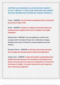 CERTIFIED LEGAL MANAGER ALA EXAM 2024&sol;2025 NEWEST&excl;&excl;  ACTUAL COMPLETE 110 REAL EXAM QUESTIONS AND CORRECT  DETAILED ANSWERS WITH RATIONALES &sol;ALREADY GRADED A&plus;&period;