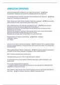 AMAZON DRIVING  QUESTIONS WITH 100 &percnt; CORRECT ANSWERS &vert; VERIFIED