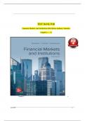 TEST BANK For Financial Markets And Institutions 8th Edition By Anthony Saunders &vert; Verified Chapter's 1 - 25 &vert; Complete Newest Version