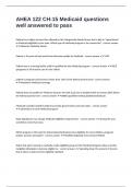 AHEA 122 CH&colon;15 Medicaid questions well answered to pass
