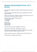 Amazon driving Updated Exam 100 &percnt; Correct