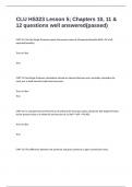 CLU HS323 Lesson 5&semi; Chapters 10&comma; 11 & 12 questions well answered&lpar;passed&rpar;