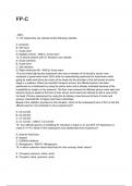 FP-C QUESTIONS AND CORRECT DETAILED ANSWERS WITH RATIONALES 2025&sol;2026 &lpar;VERIFIED ANSWERS&rpar; &vert;ALREADY GRADED A&plus;