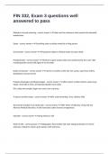 FIN 332&comma; Exam 3 questions well answered to pass