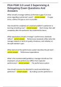 PGA PGM 3&period;0 Level 3 Supervising & Delegating Exam Questions And Answers   