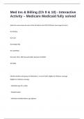 Med Ins & Billing &lpar;Ch 9 & 10&rpar; - Interactive Activity &ndash; Medicare Medicaid fully solved