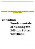 Test Bank For Canadian Fundamentals of Nursing 7th Edition by Potter&comma; Consists Of 48 Complete Chapters&comma; ISBN&colon; 978-0323870658