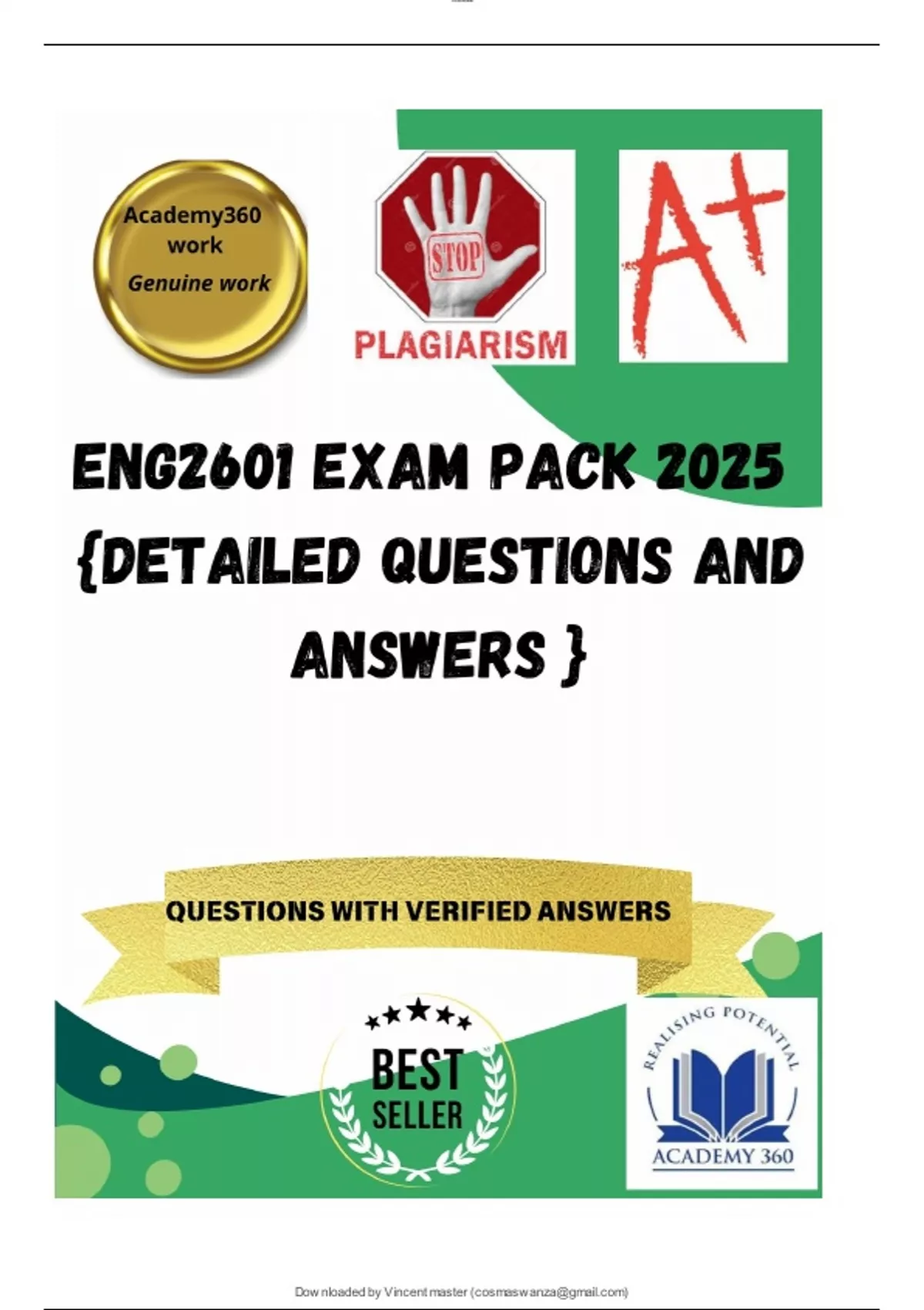 Eng2601 Exam Pack 2025 Detailed Questions And Answers Applied
