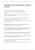 RMI 3011 quiz 9 with complete solutions to  pass