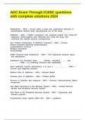 ADC Exam Through IC&RC questions with complete solutions 2024&period;