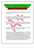 MODERN DATABASE MANAGEMENT EXAM  COMPLETE QUESTIONS WITH CORRECT  ANSWERS&vert;&vert;ALREADY GRADED 
