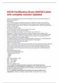 ACHA Certification Exam 2024