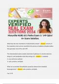 Maryville NURS 611 Patho Exam 1&sol; 149 Q&A&sol; A&plus; Score Solution&period; 