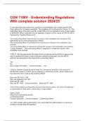 CON 1100V - Understanding Regulations With complete solution 2024&sol;25