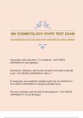 WA COSMETOLOGY STATE TEST EXAM WITH GUARANTEED ACCURATE ANSWERS