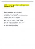 CCP-c exam questions with complete solutions 2024&period;
