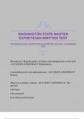 WASHINGTON STATE MASTER ESTHETICIAN WRITTEN TEST EXAM &vert;GUARANTEED PASS