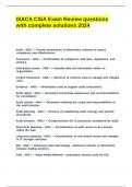 ISACA CISA Exam Review questions with complete solutions 2024&period;
