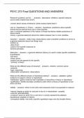 PSYC 270 Final QUESTIONS AND ANSWERS 2024&sol;2025
