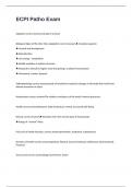 ECPI Patho Exam 2024&sol;2025 with 100&percnt; correct answers