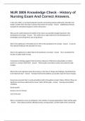 NUR 3805 Knowledge Check - History of Nursing Exam And Correct Answers&period;
