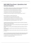 NUR 3805 Prep Exam 1 Questions And Correct Answers&period;