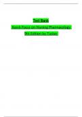 Focus on Nursing Pharmacology Karch 8th Edition Test Bank ALL CHAPTERS COVERED 2023 - &lpar;QUESTIONS & ANSWERS&rpar; ISBN-9781975180409