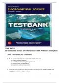 Test Bank for Environmental Science&colon; A Global Concern 16th Edition &lpar;Cunningham&comma; 2023&rpar;&comma; Chapter 1-25 &vert; Complete Guide A&plus;