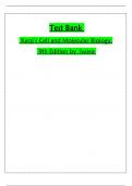Test Bank - Karp's Cell and Molecular Biology&comma; 9th Edition &lpar;Karp&comma; 2024&rpar; Chapter 1-18 &vert; All Chapters ISBN-978-1119598244
