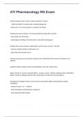 ATI Pharmacology RN exam 2024&sol;2025 with 100&percnt; correct answers