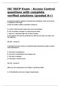 ISC SSCP Exam - Access Control questions with complete verified solutions &lpar;graded A&plus;&rpar;&period;