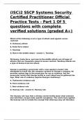 &lpar;ISC&rpar;2 SSCP Systems Security Certified Practitioner Official Practice Tests - Part 1 Of 5 questions