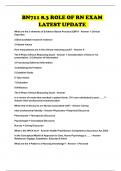 BN711 8&period;3 ROLE OF RN EXAM LATEST UPDATE 