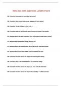 WNRS XXX EXAM QUESTIONS LATEST UPDATE