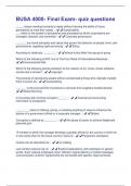 BUSA 4000- Final Exam- quiz Questions and Answers Fully Solved 100&percnt;