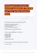 CSLB general contractor B practice questions &num;2 &lpar;106-230&rpar; and Their Verified Solutions 2024&excl;&excl;
