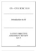 &lpar;CS-C951&rpar; ICSC 3110 Introduction to AI - Latest OA Review Q & S 2024&period;