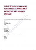 CSLB B general b practice questions &num;1&colon; APPROVED Questions and Answers 2024&sol;25&excl;