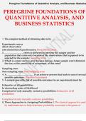 PEREGRINE FOUNDATIONS OF QUANTITIVE ANALYSIS&comma; AND BUSINESS STATISTICS&period;
