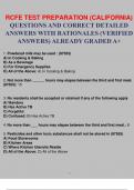 RCFE TEST PREPARATION &lpar;CALIFORNIA&rpar; QUESTIONS AND CORRECT DETAILED ANSWERS