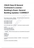 CSLB Class B General Contractor's License - Building's Exam&colon; General Building Updates I CORRECT