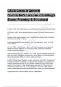 CSLB Class B General Contractor's License - Building's Exam&colon; Framing & Structural 100&percnt; CORRECT